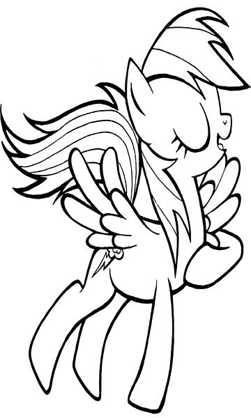 Online coloring book: Rainbow Dash Singing Coloring Book